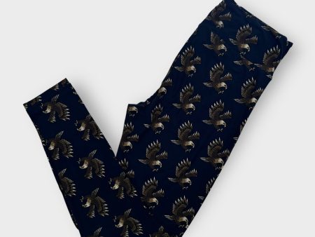 LuLaRoe | Print Leggings | TC (12-18) | Blue | American Eagle | New on Sale