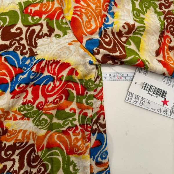 LuLaRoe Sarah Cardigan Sweater | S (6-8) | Orange Blue Green Groovy | NWT For Discount