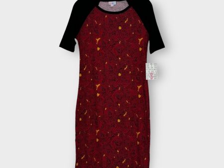 LuLaRoe Julia Bodycon Dress | S (4-6) | Red Black | Raglan Roses | NWT Fashion