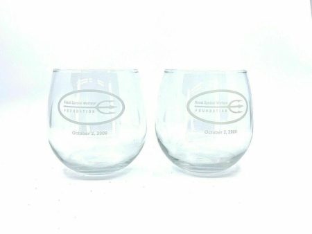 Naval Special Warfare Foundation 2009 Souvenir Stemless Wine Glasses Set Of 2 Cheap