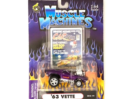 Muscle Machines  63 Vette – Stunning Purple Diecast Collectible for Car Enthusiasts – 1:64 Scale Model Online Sale