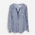 41 Hawthorn Women s White and Navy Blue Shirt Blouse - Size XL Supply