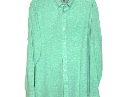 Banana Republic Mens Size L Light Green Dress Shirt Button-Up L s Online Hot Sale