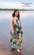 LuLaRoe Resort Collection 2023 | CARINA Tiered Maxi Dress | Size: L (12-14) | Peach | Tropical | NWT Online Sale