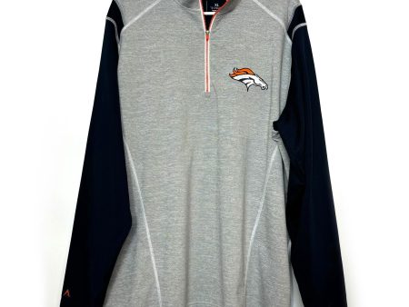 Antigua | Denver Broncos | 1 4 Zip Golf Pullover | Color: Orange Gray | Size: XL For Discount