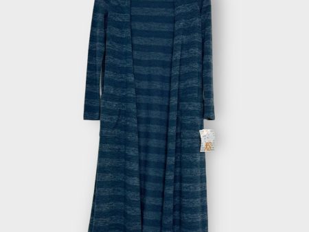 LuLaRoe | Sarah L s Cardigan Sweater | XS | Blue Blue | Striped | NWT Online