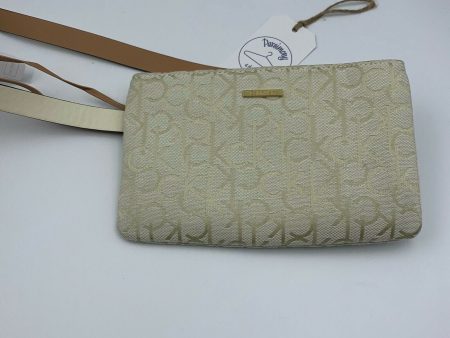 CK Calvin Klein Ivory & Gold Convertible Crossbody - Fanny Pack Purse NWT For Discount