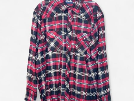 Wrangler Men s Red Plaid Western Flannel Shirt - Size XXL - Snap-Up - Big & Tall Cheap