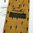 INTERNATIONAL SPY MUSEUM Mens Gold 59” 100% Silk Tie With Silhouette Vos & Low NY Online Hot Sale