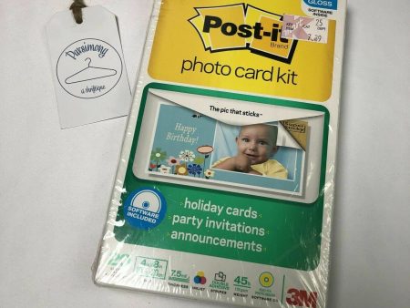 POST IT Photo Card Kit Holiday Cards Party Invitations 20 Sheets & Envelopes Sale