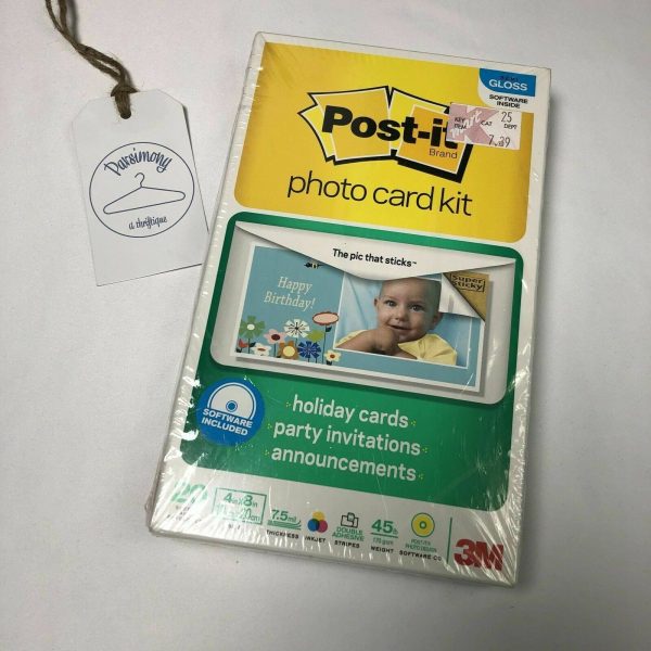 POST IT Photo Card Kit Holiday Cards Party Invitations 20 Sheets & Envelopes Sale