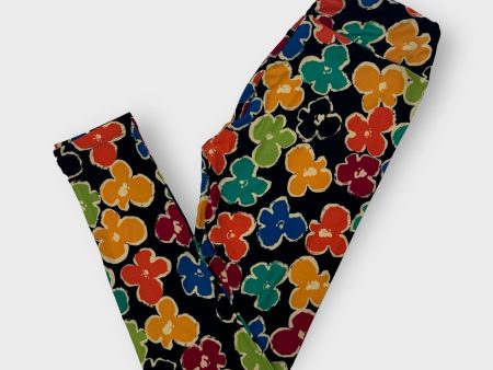 LuLaRoe | Print Leggings | OS (2-10) | Black multicolor | Flowers | New Supply