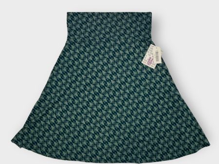 LuLaRoe Azure Skirt | M (6-8) | Green Swirl | A-Line | NWT Online