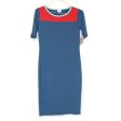 LuLaRoe Julia Bodycon Dress | S (4-6) | Blue Red | Colorblock | NWT on Sale