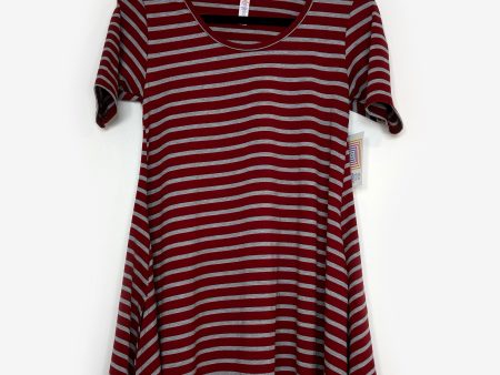 LuLaRoe Vault | Perfect T Swing Top | Size: XXS (0-6) | Color: Red Gray | Striped | NWT Sale