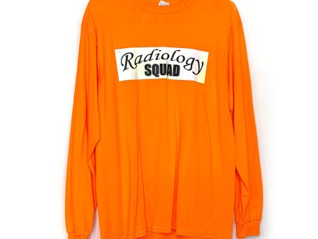 “Radiology Squad” Mens Size M Orange T-Shirt Crew Neck L s Pre-Owned Online Hot Sale