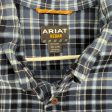 Ariat Rebar | Plaid Flannel Durastretch LS Work Shirt | Color: Blue | Size: 3XL | NWT Online Hot Sale