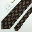 Stunning Ermenegildo Zegna Mens Necktie Gorgeous Maroon Blue Yellow Brush Paisley Silk For Discount