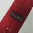 Trendy Oscar de la Renta Mens Red Polyester & Silk Neck Tie Hot on Sale