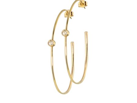 Aisha Diamond Hoops For Discount