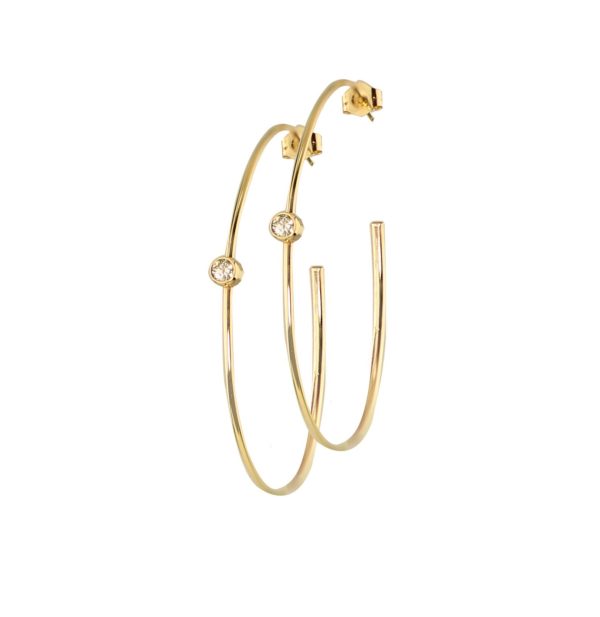 Aisha Diamond Hoops For Discount