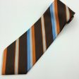 Charming Prince Frederics Vintage Brown Striped Polyester Tie OS Unisex Adult Online Hot Sale