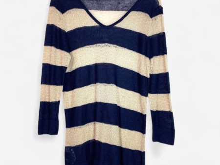 Women s Ivory and Blue Pullover V-Neck Sweater - Size M - Tommy Bahama Online