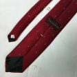 Trendy Oscar de la Renta Mens Red Polyester & Silk Neck Tie Hot on Sale