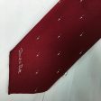 Trendy Oscar de la Renta Mens Red Polyester & Silk Neck Tie Hot on Sale