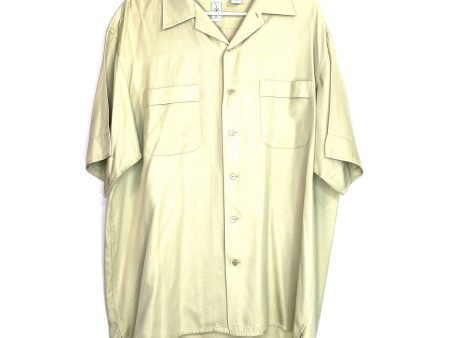 Burma Bibas Mens Casual Shirt Size L Light Lime Green Button-Up S s Supply