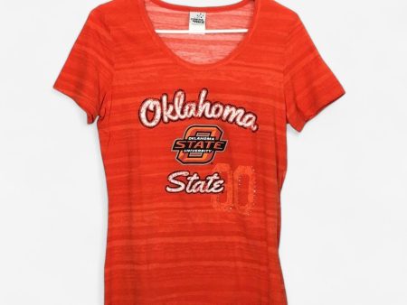 Womens Oklahoma State T-Shirt Size L Orange Short Sleeve Online Sale