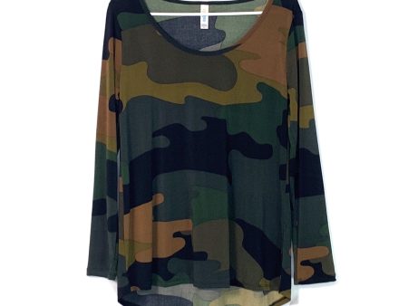 LuLaRoe | Camouflage Lynnae L s Top | Color: Black Green | Size: M | NWT For Cheap