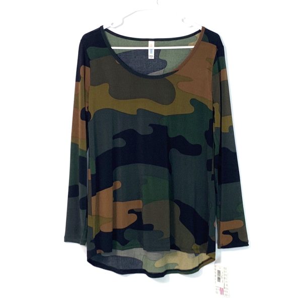 LuLaRoe | Camouflage Lynnae L s Top | Color: Black Green | Size: M | NWT For Cheap