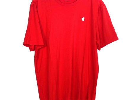 Apple Mens Employee T-Shirt Size L Red Store Only Logo S s Cheap