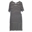 LuLaRoe Julia Bodycon Dress | XL (16-18) | Gray | Striped | NWT For Sale